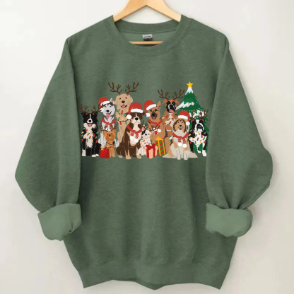 Comfort Colors Christmas Dogs Sweatshirt