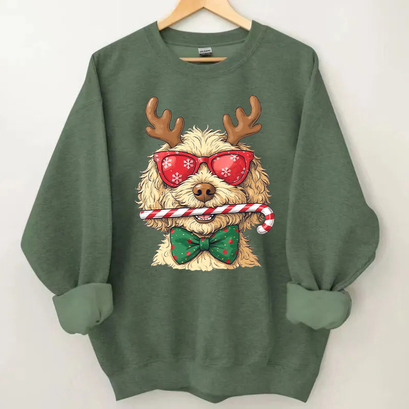 Comfort Colors Golden Doodle Christmas Sweatshirt