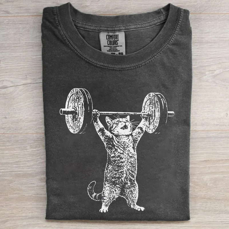 Funny Cat Gym T-shirt