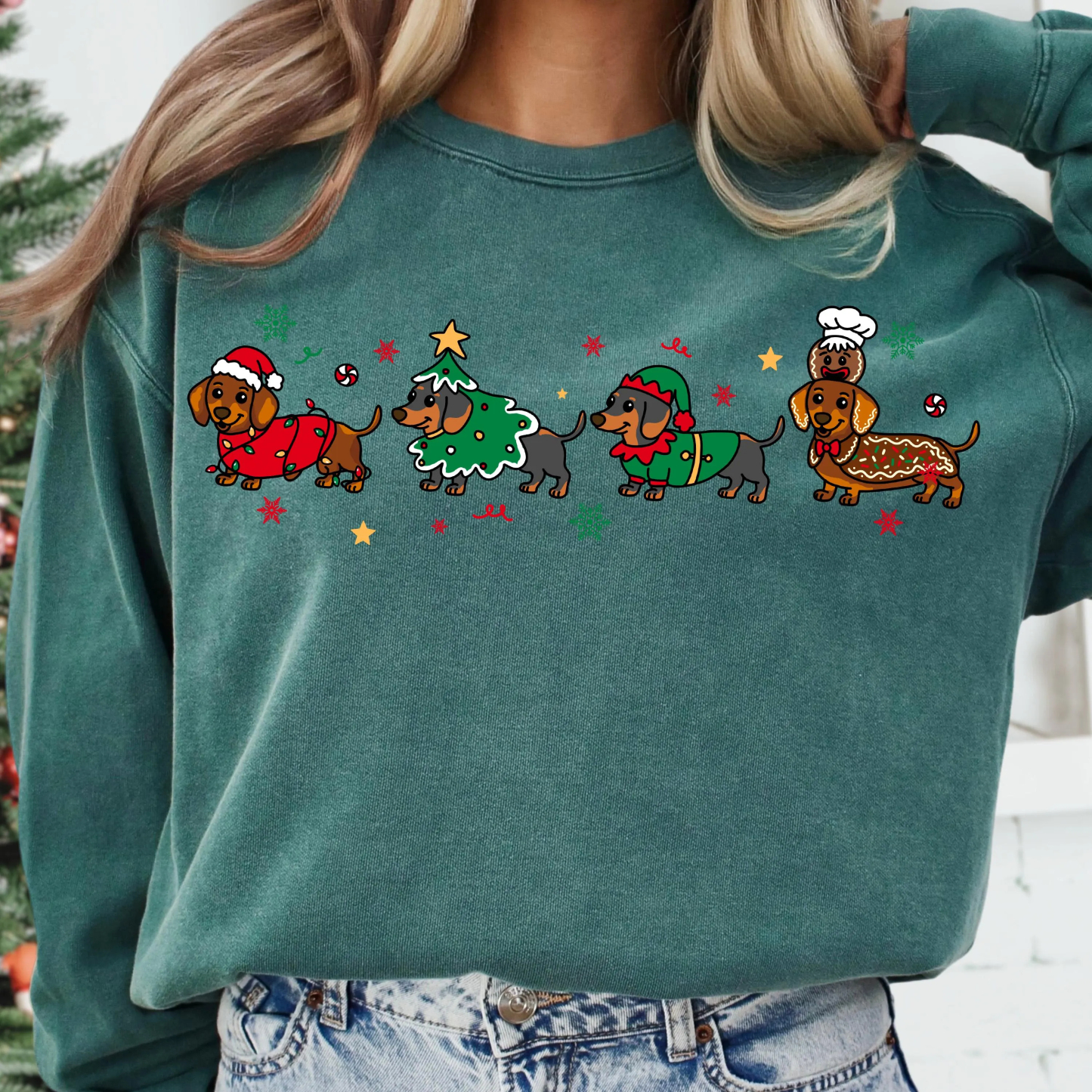 Funny Christmas Dachshund Dog Sweatshirt