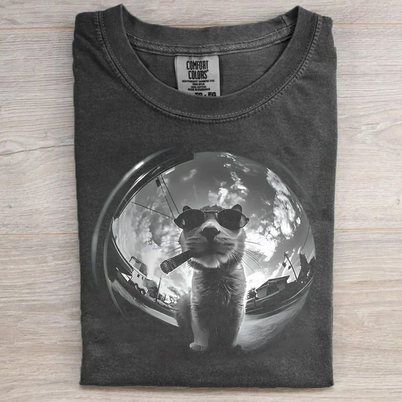 Funny Cigar Cat T-shirt