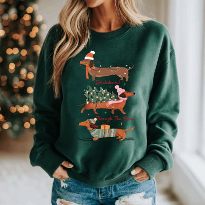 Dachshund Through The Snow Sweatshirt