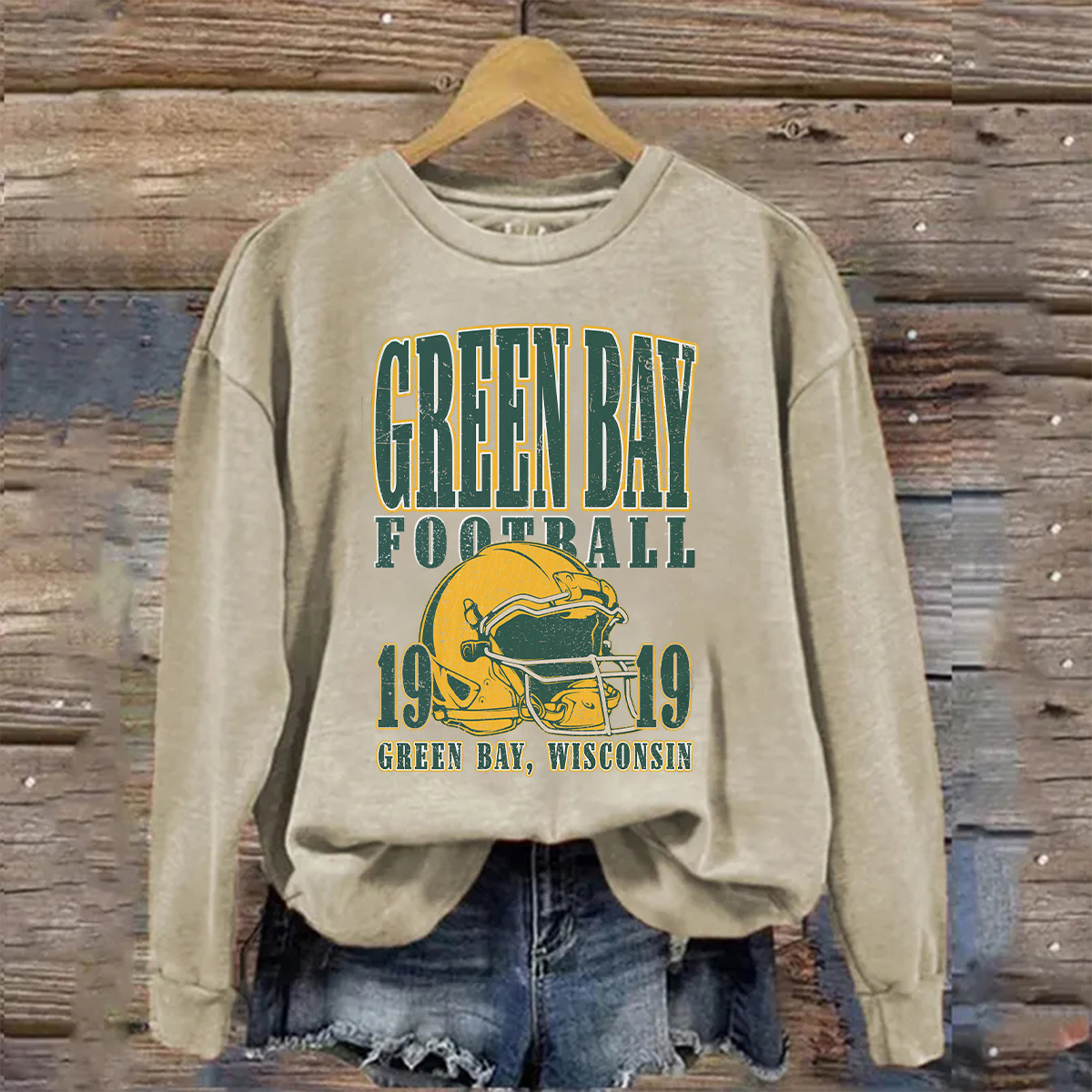 Green Bay Football Vintage Style Sweatshirt