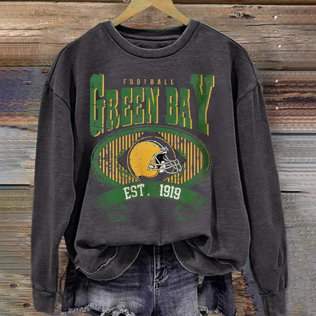 Green Bay Football Vintage Style Sweatshirt