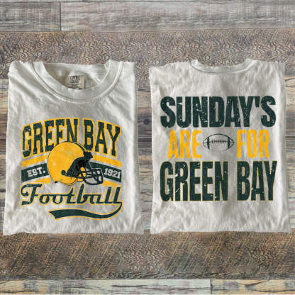 Distressed Green Bay Football T-shirt
