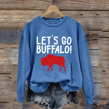 Retro Buffalo football Glitter Sweatshirt