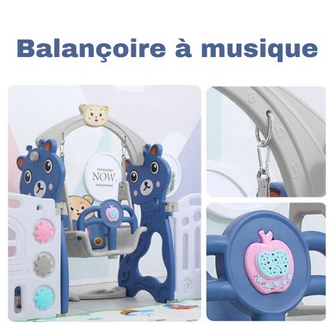 Balançoire musicale incluse dans le parc modulaire RoyalLand.