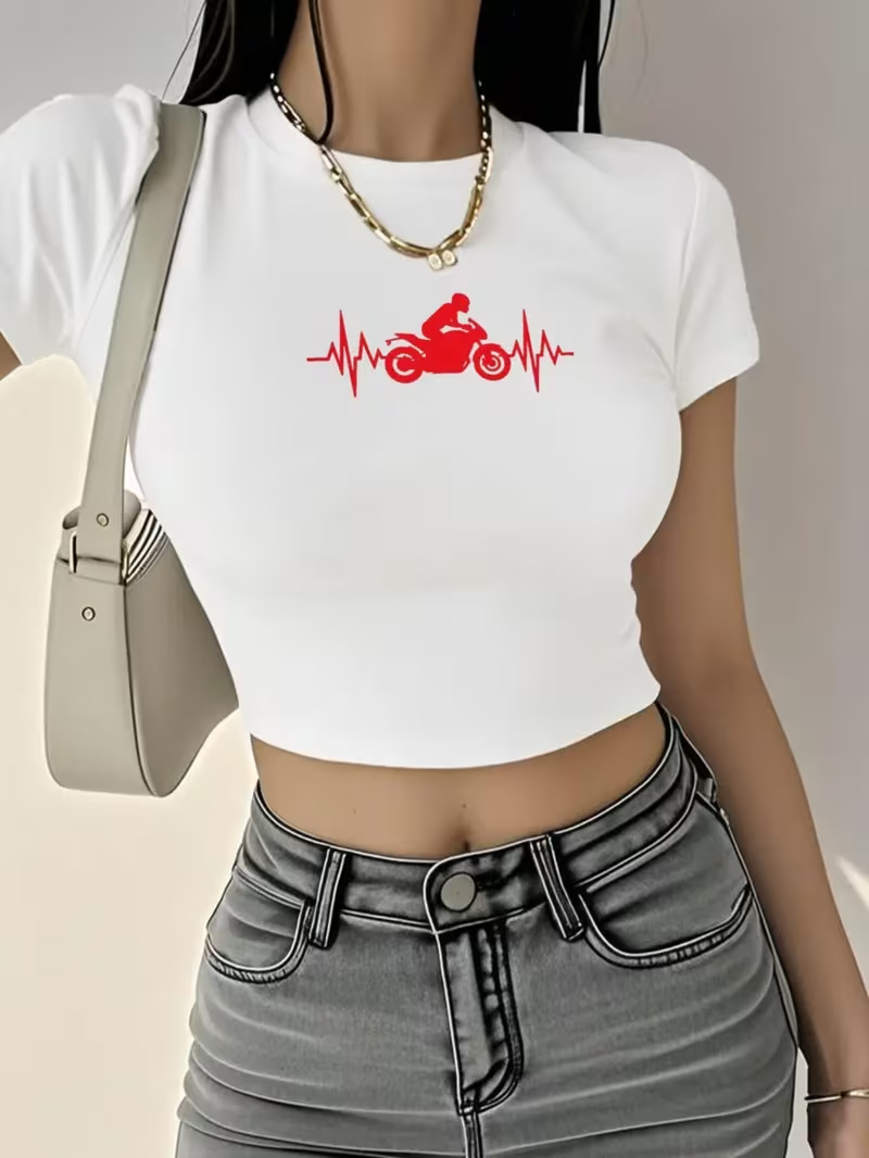 Y2K American-style motorcycle print