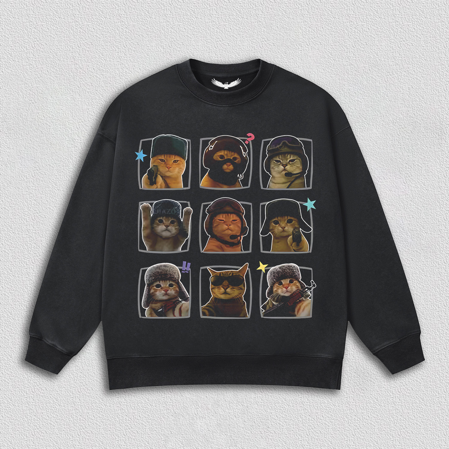 "Tactical Cat" Nine - Grid T-Shirt