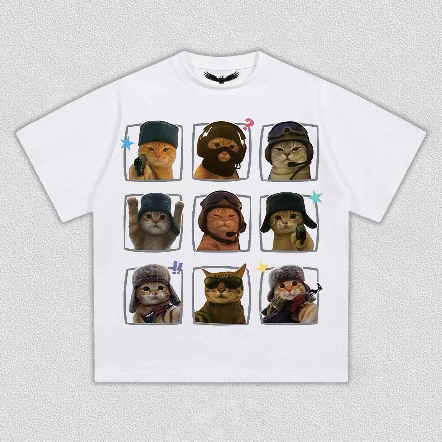 "Tactical Cat" Nine - Grid T-Shirt