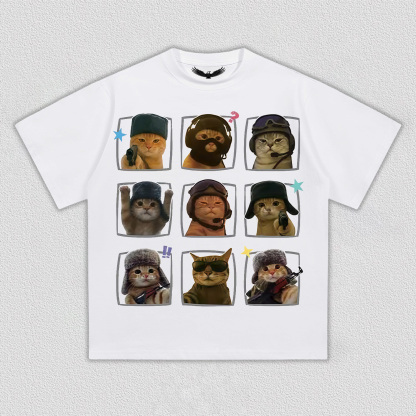 "Tactical Cat" Nine - Grid T-Shirt