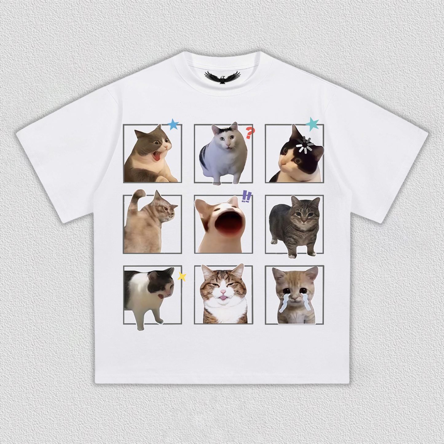 Fun Cat Expression T-Shirt