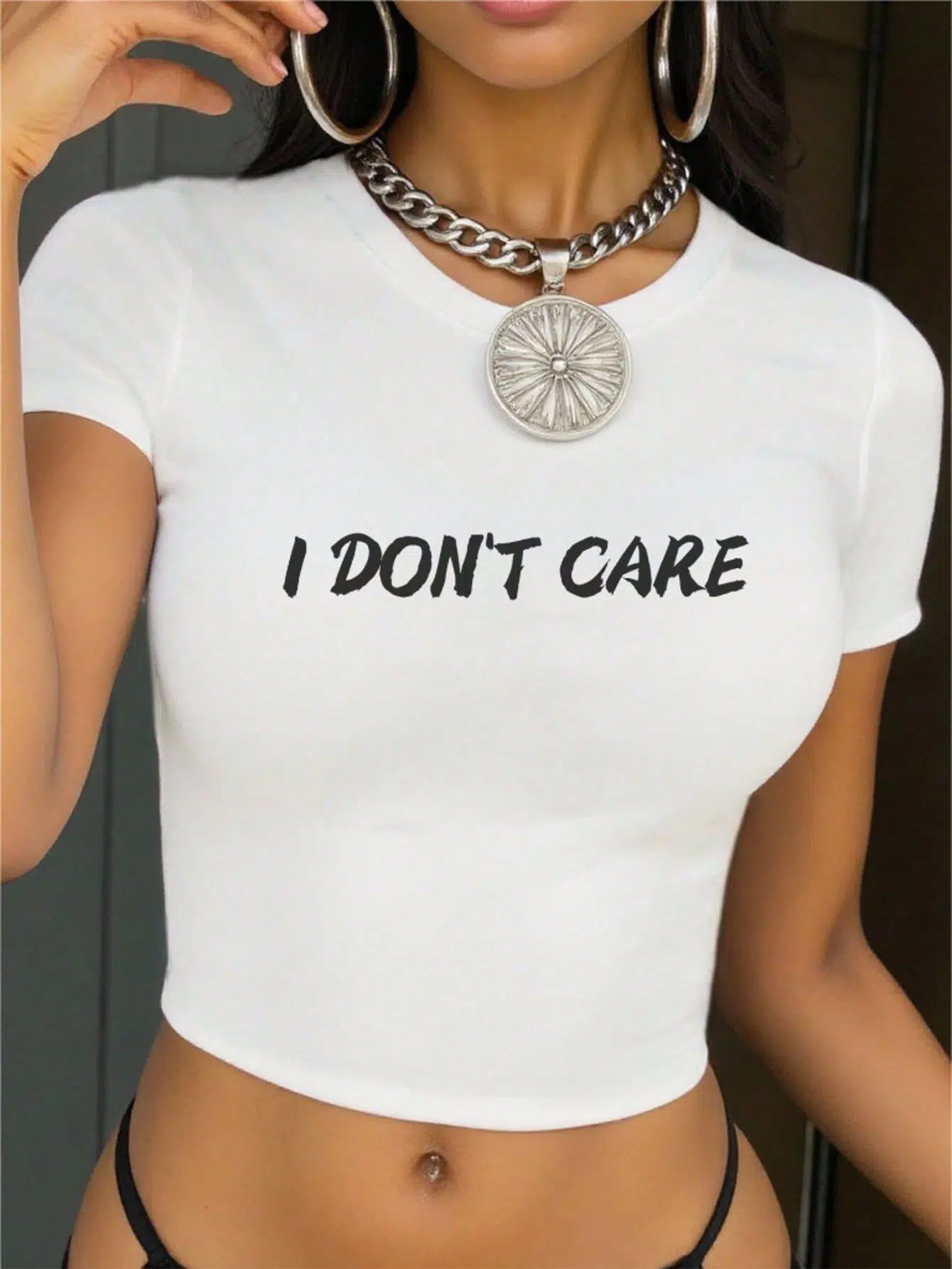 I Don't Care Baby Tee