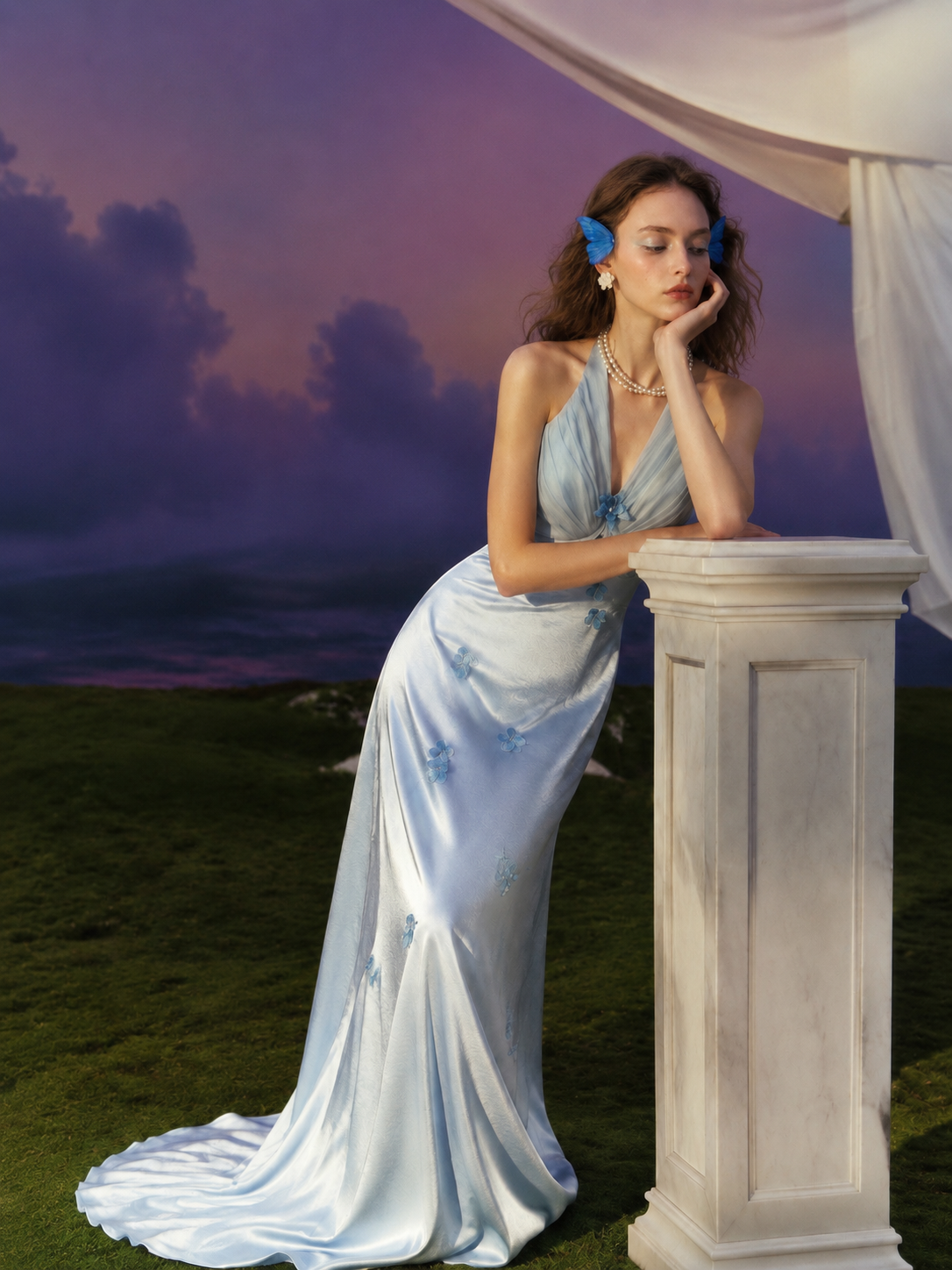 Sapphire Petals At Dawn
