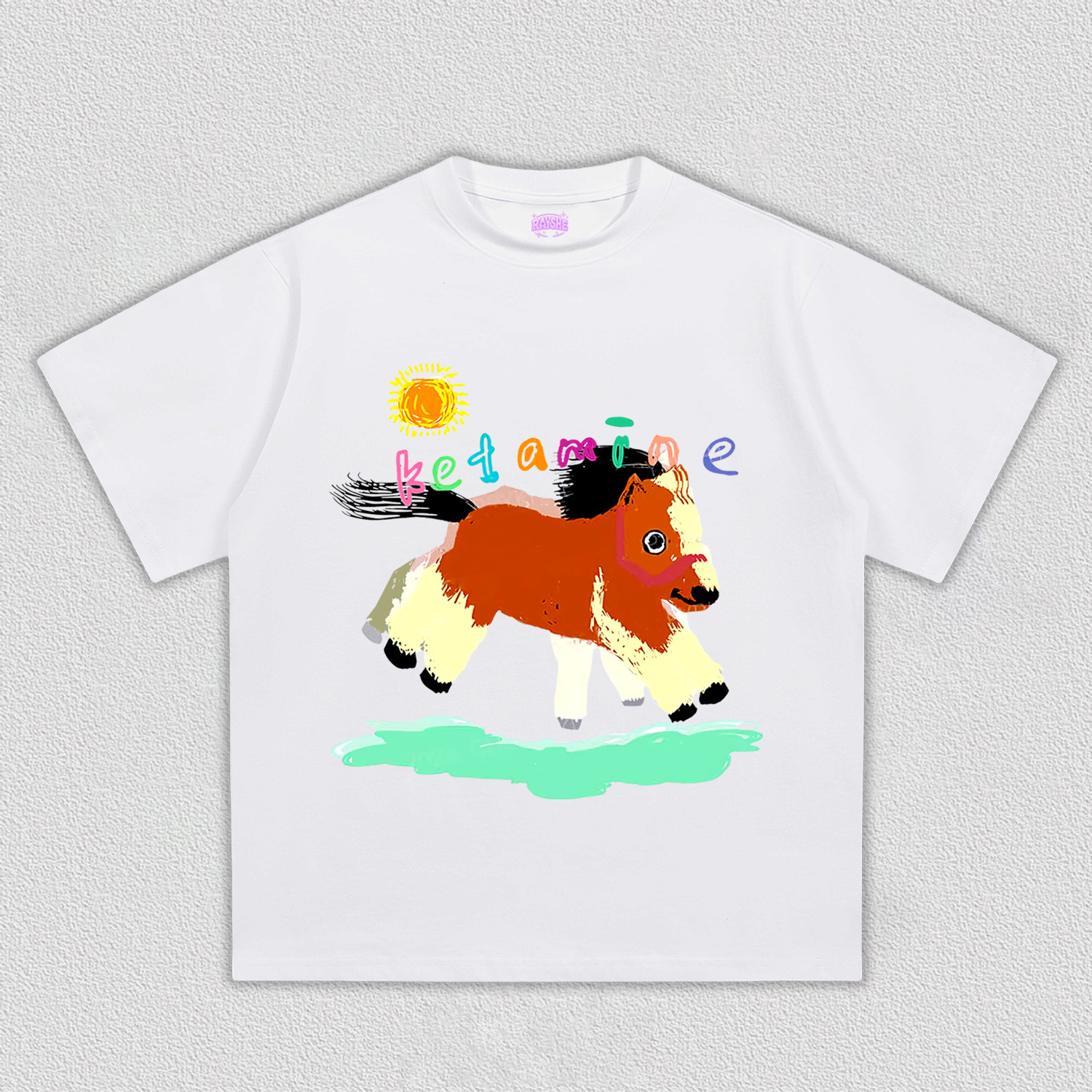 Delusional K Horse Y2K TEE