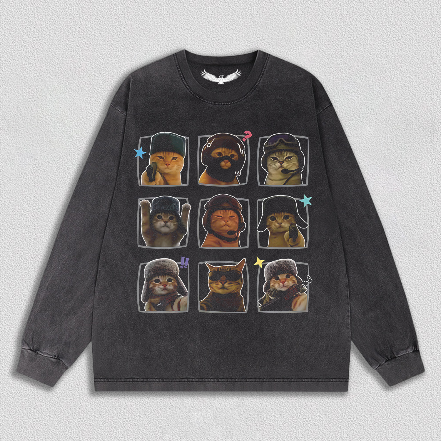 "Tactical Cat" Nine - Grid T-Shirt