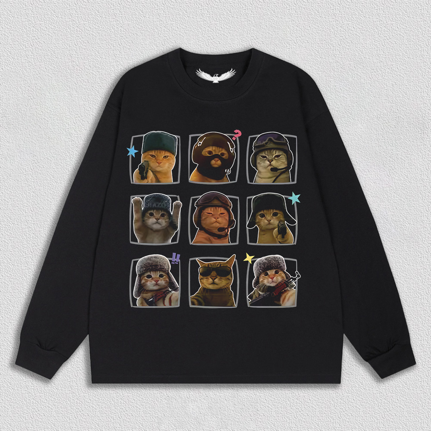 "Tactical Cat" Nine - Grid T-Shirt