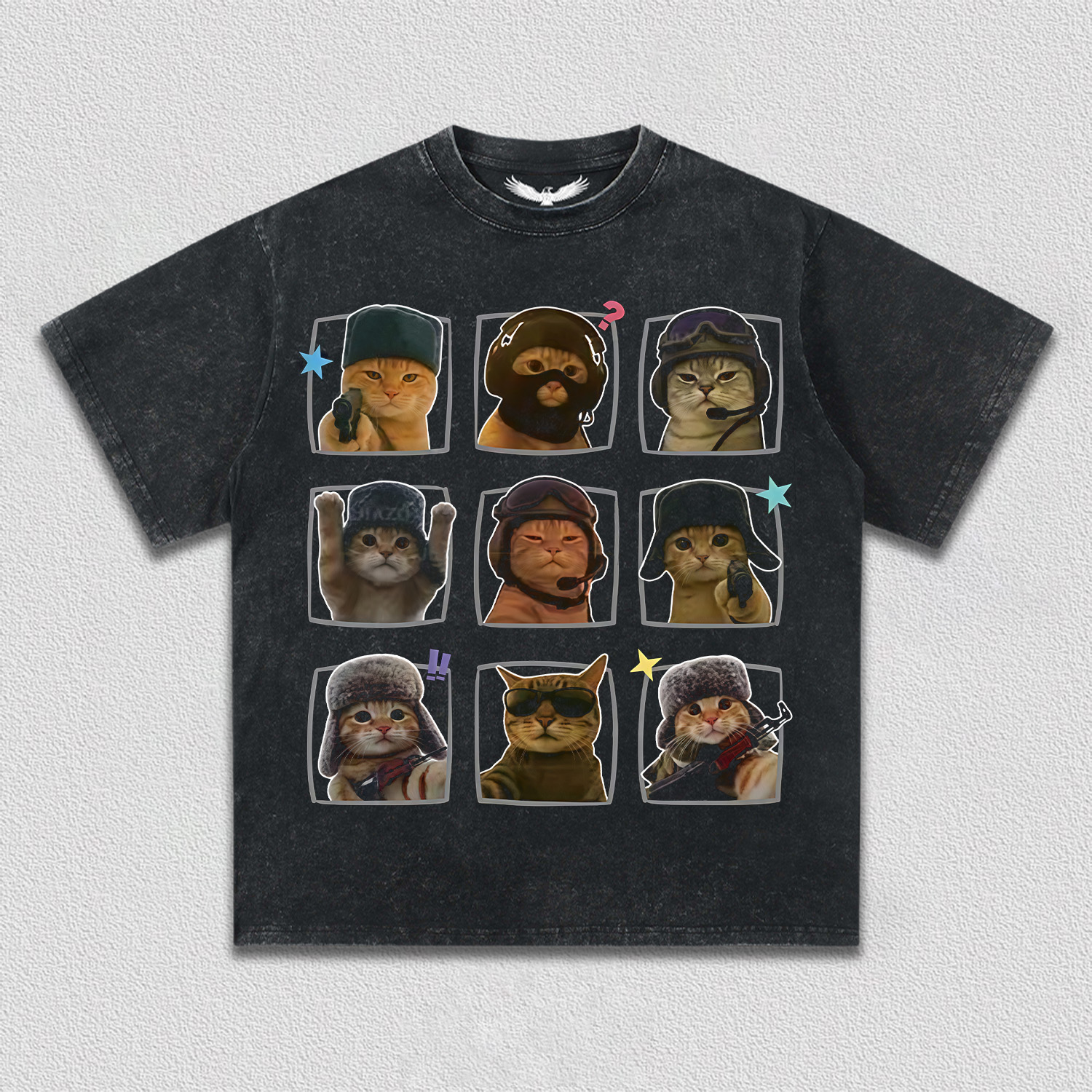 "Tactical Cat" Nine - Grid T-Shirt