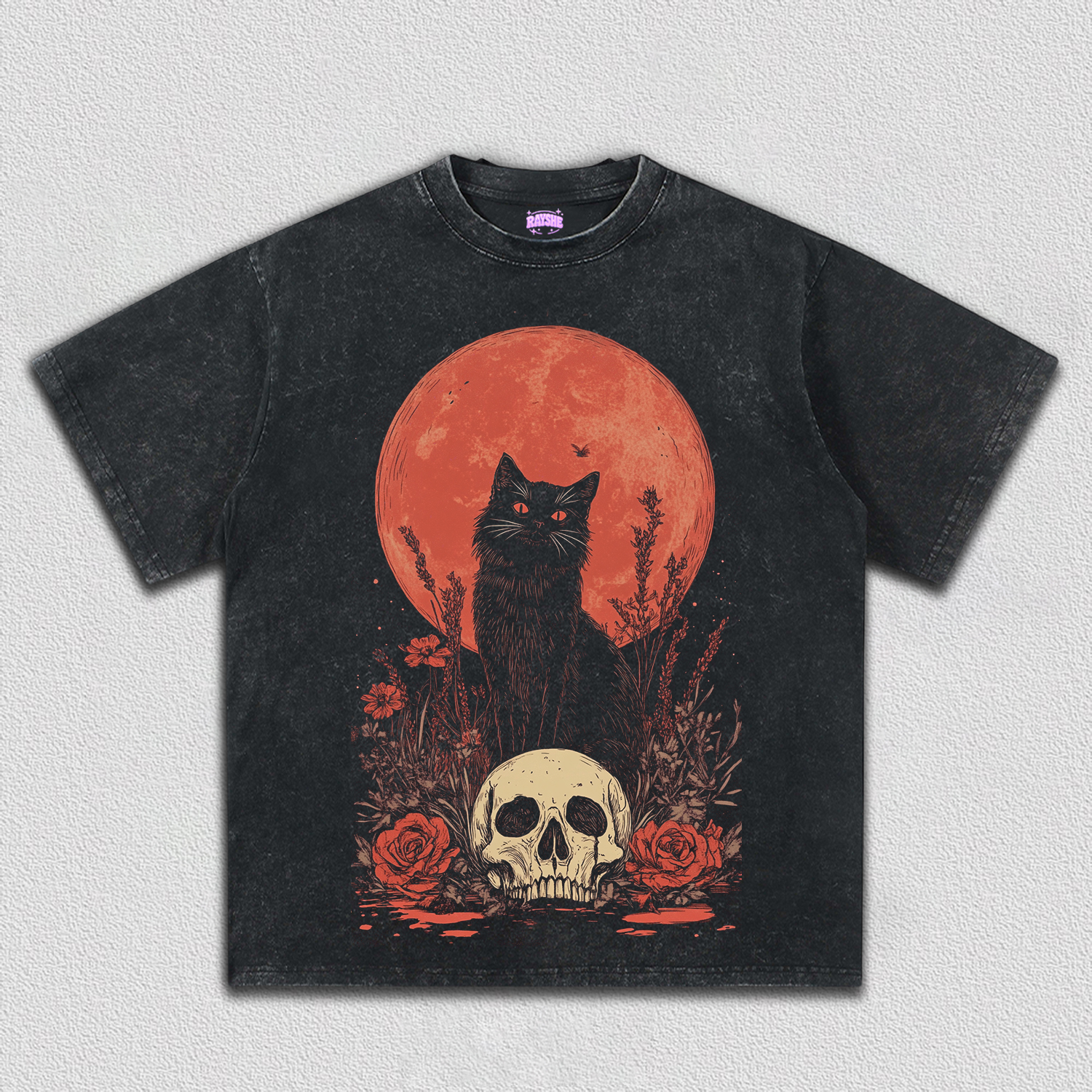 Halloween & Cats and Skeletons TEE