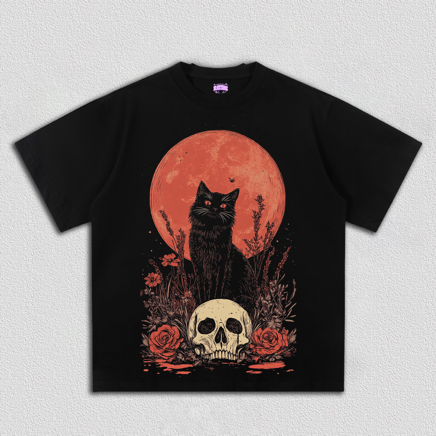 Halloween & Cats and Skeletons TEE