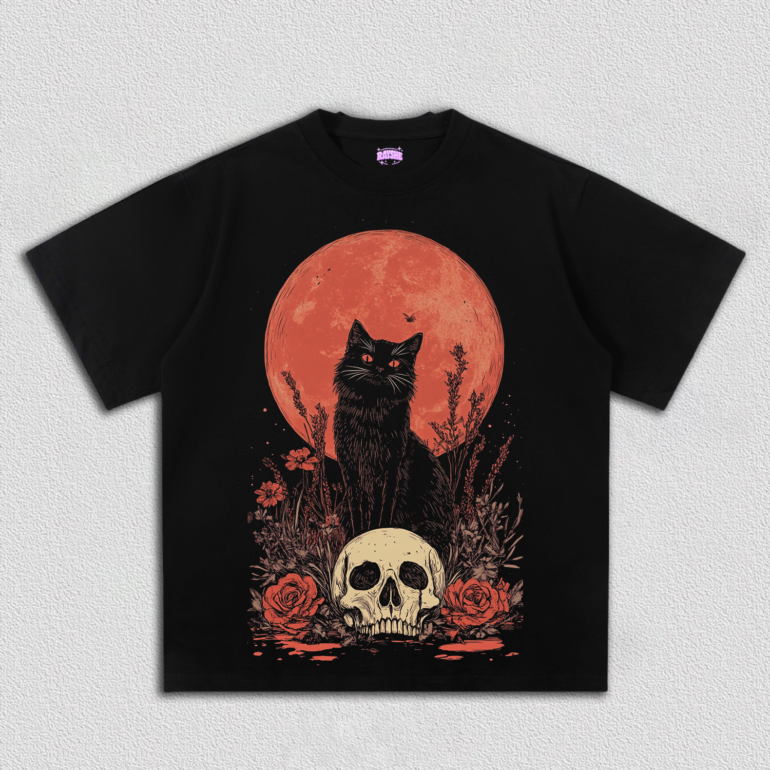 Halloween & Cats and Skeletons TEE