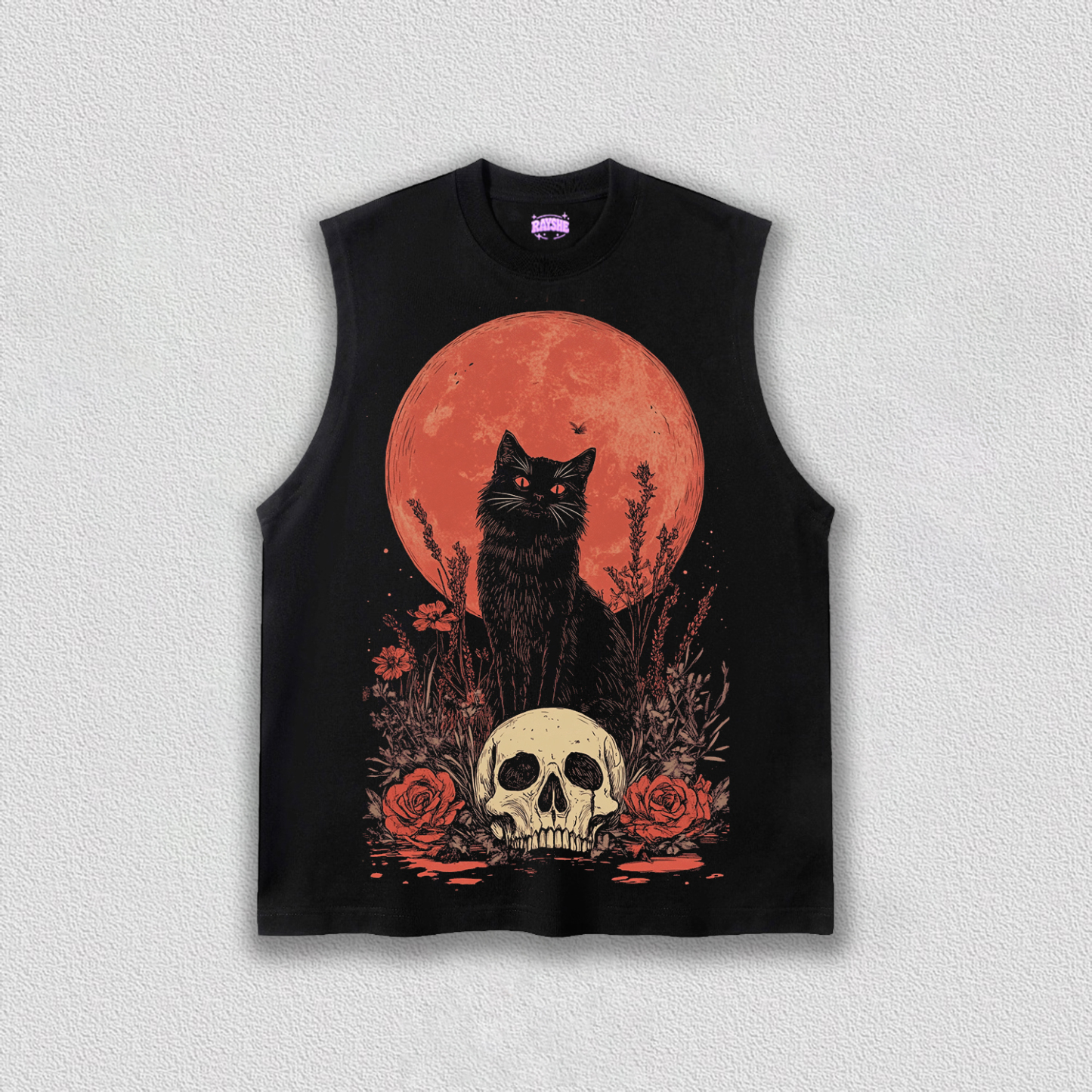 Halloween & Cats and Skeletons TEE