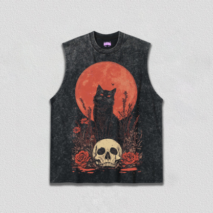 Halloween & Cats and Skeletons TEE