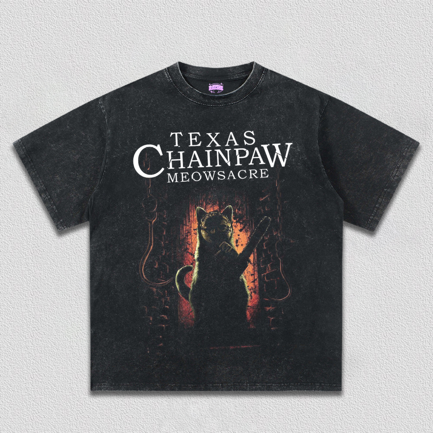 TEXAS CHAINPAW MEOWSACRE TEE