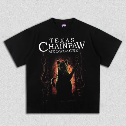 TEXAS CHAINPAW MEOWSACRE TEE