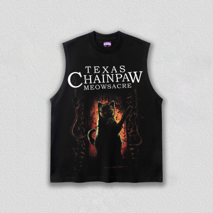 TEXAS CHAINPAW MEOWSACRE TEE