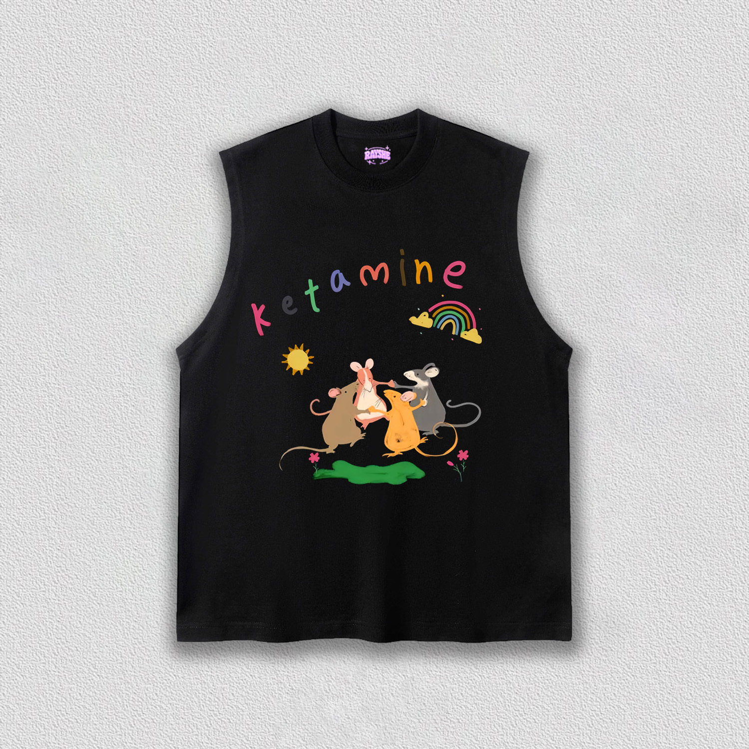 Rainbow Dancing Mice Y2K TEE