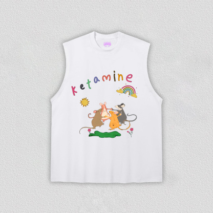 Rainbow Dancing Mice Y2K TEE