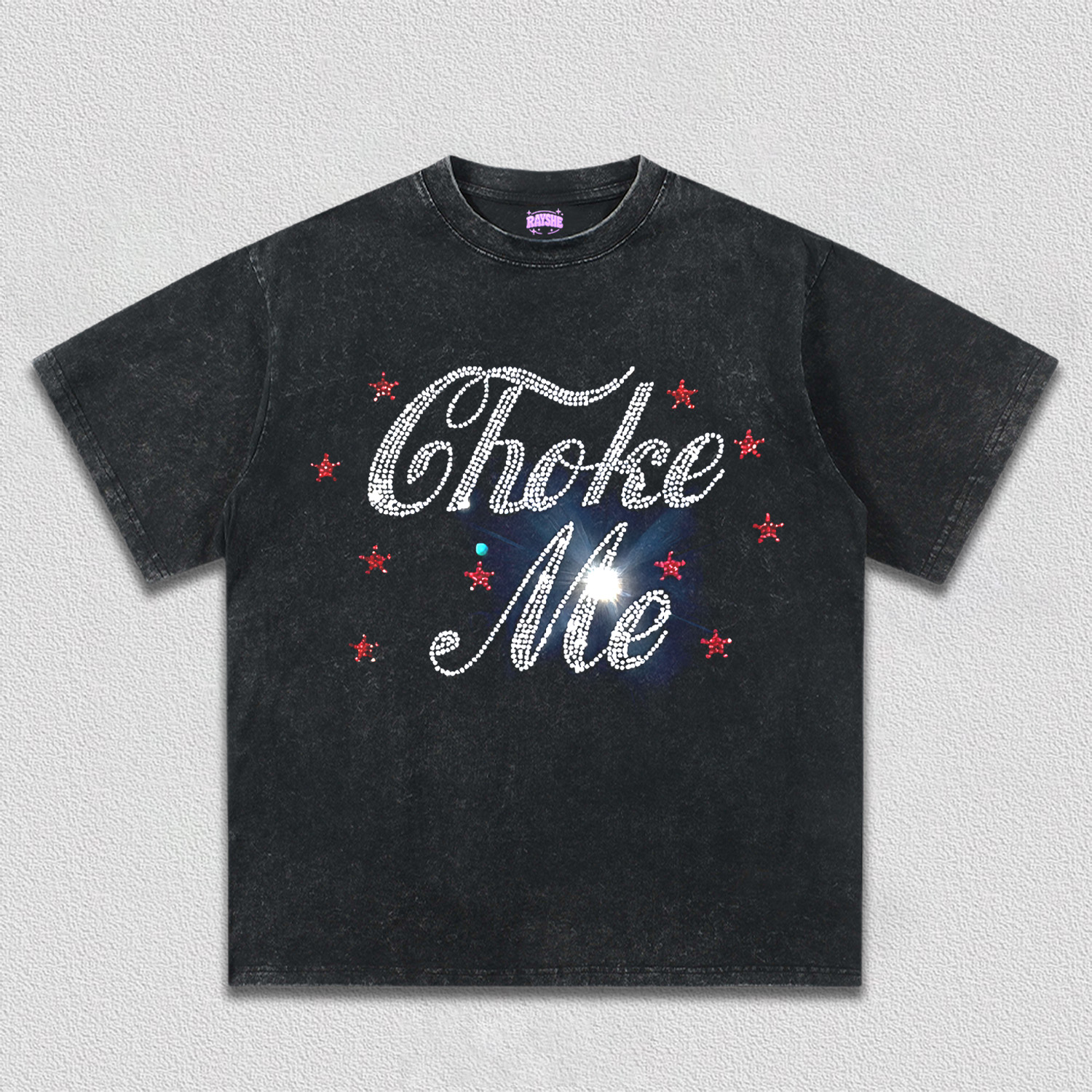 Rhinestone Choke Me Y2K TEE
