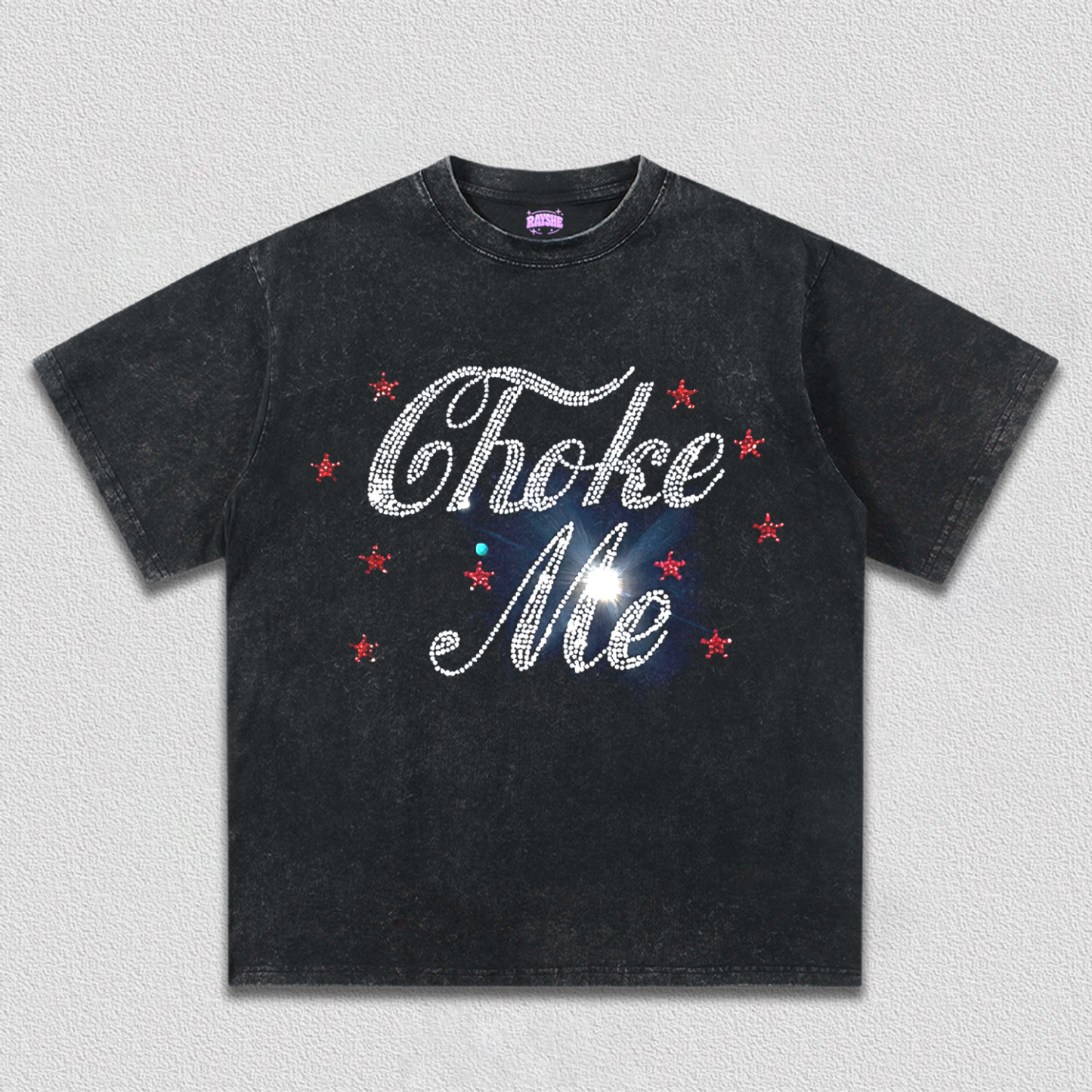 Rhinestone Choke Me Y2K TEE