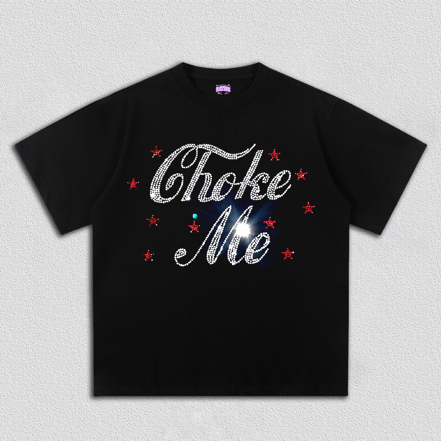 Rhinestone Choke Me Y2K TEE