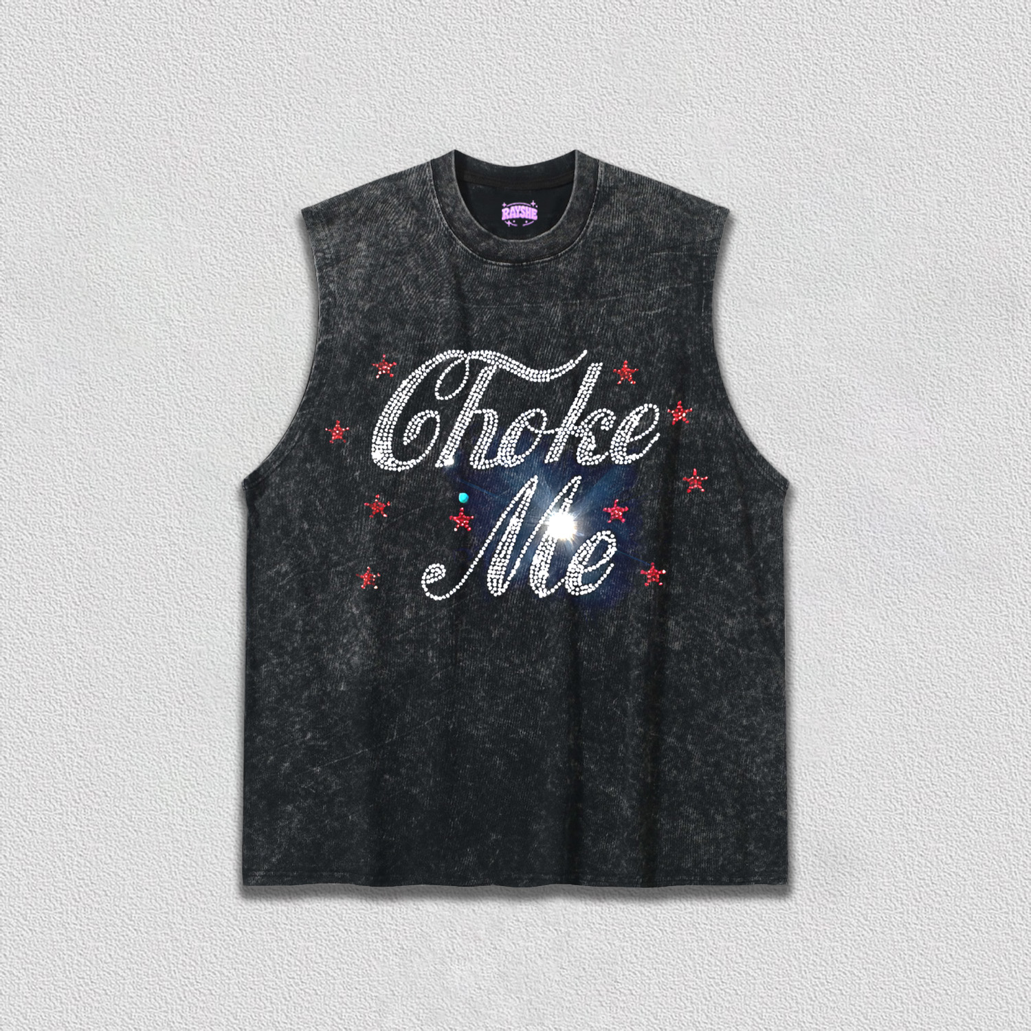 Rhinestone Choke Me Y2K TEE