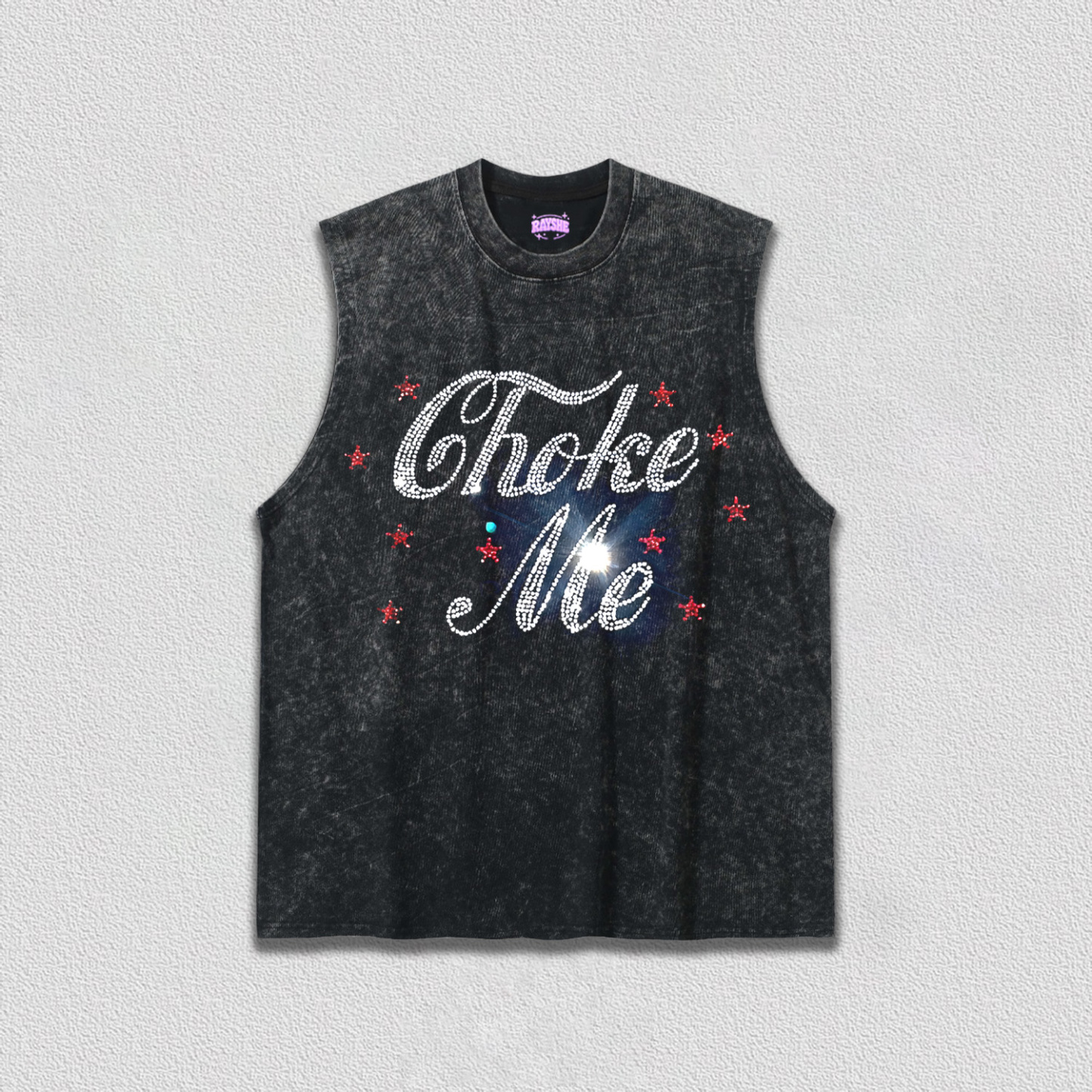 Rhinestone Choke Me Y2K TEE