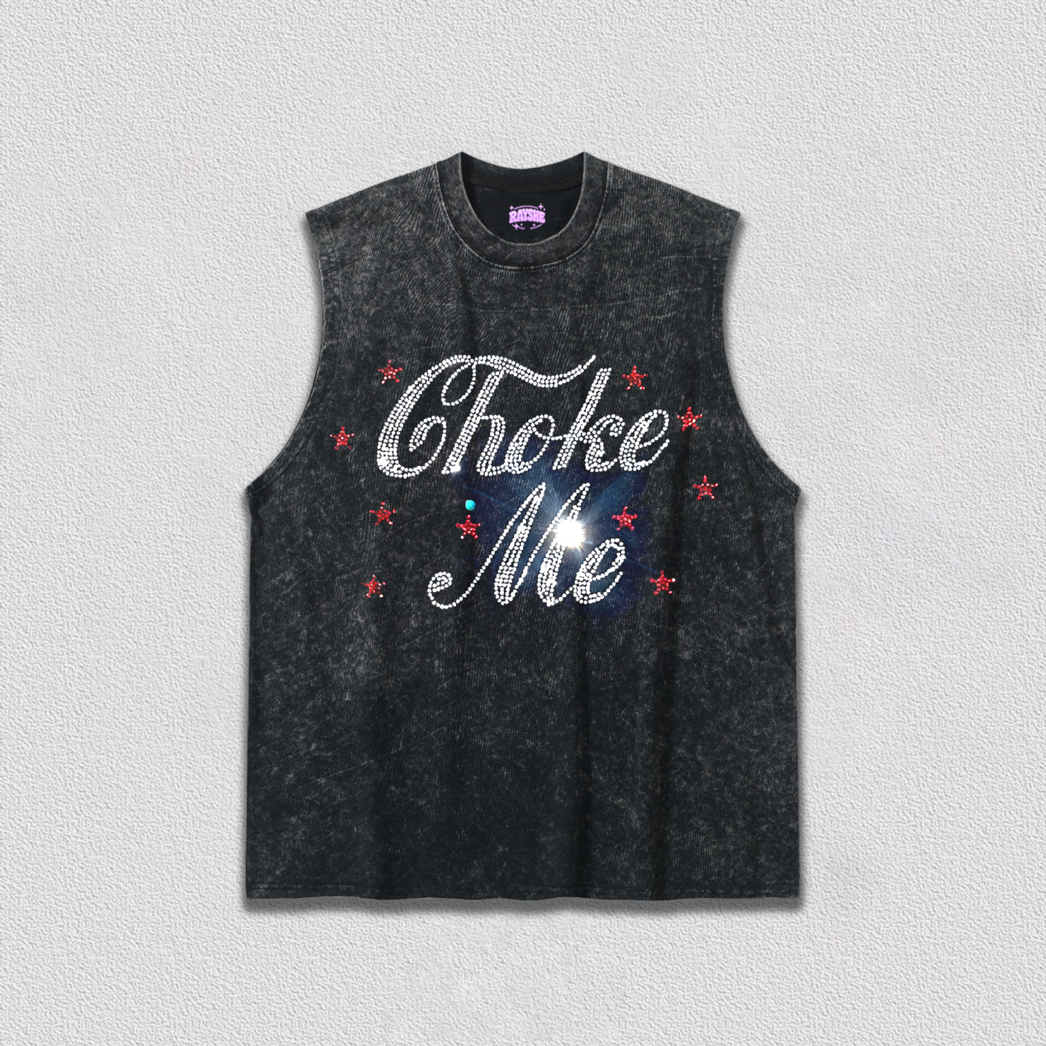 Rhinestone Choke Me Y2K TEE