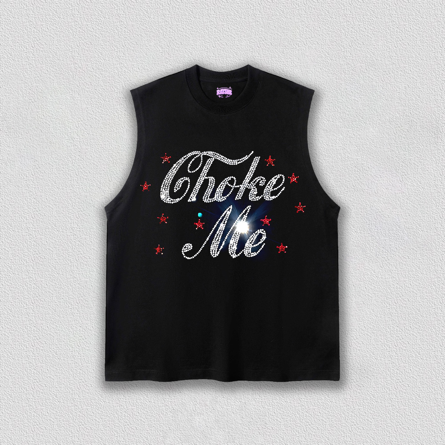 Rhinestone Choke Me Y2K TEE