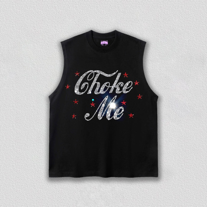 Rhinestone Choke Me Y2K TEE