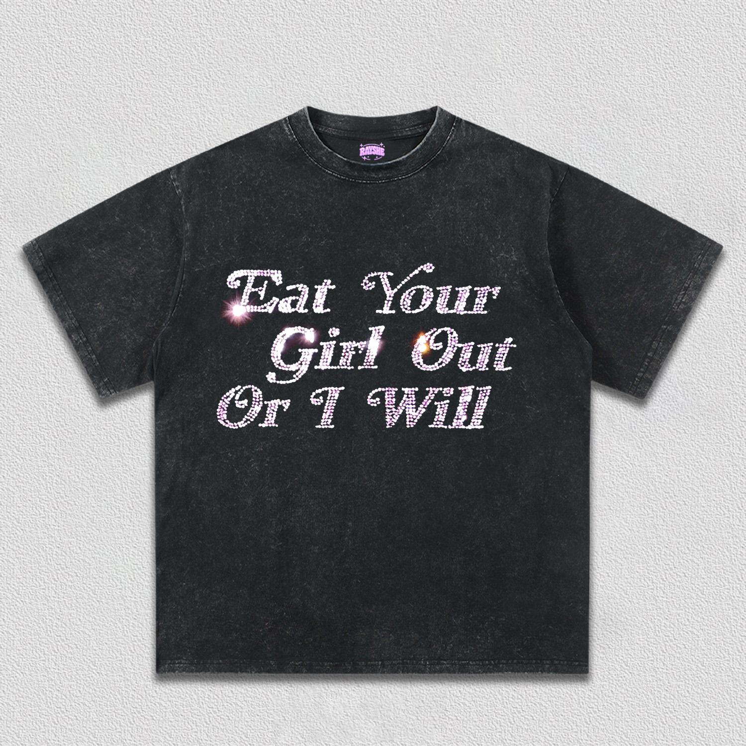 Rhinestone Eat Your Girl Out Y2K TEE