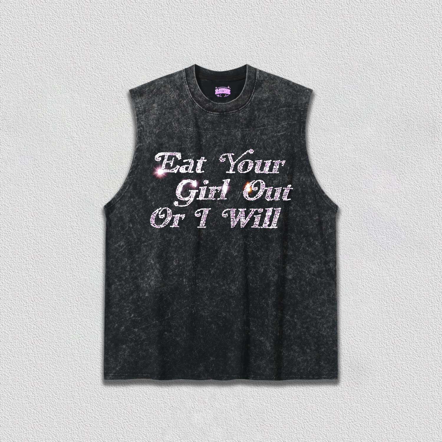 Rhinestone Eat Your Girl Out Y2K TEE