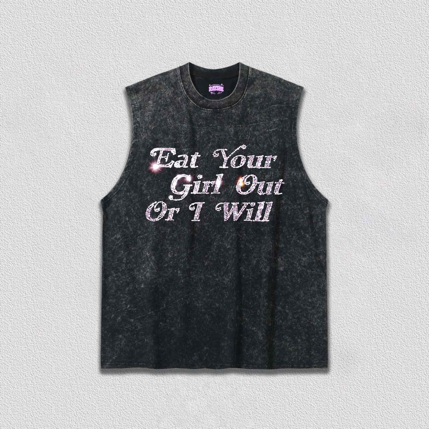 Rhinestone Eat Your Girl Out Y2K TEE