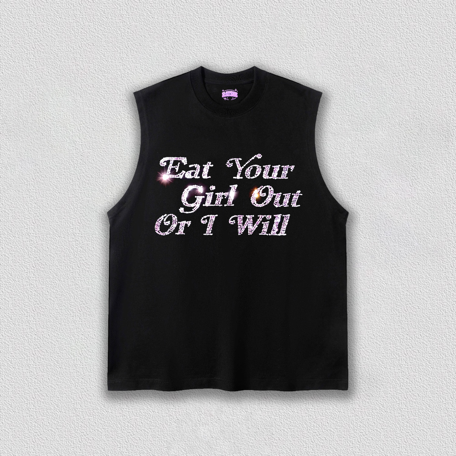 Rhinestone Eat Your Girl Out Y2K TEE