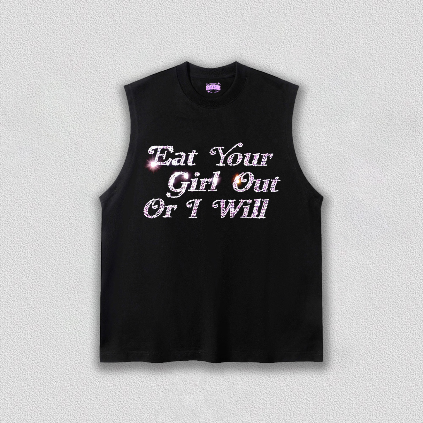 Rhinestone Eat Your Girl Out Y2K TEE