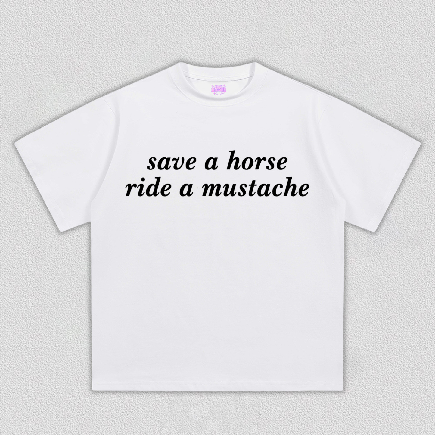 Ride A Mustache Y2K TEE
