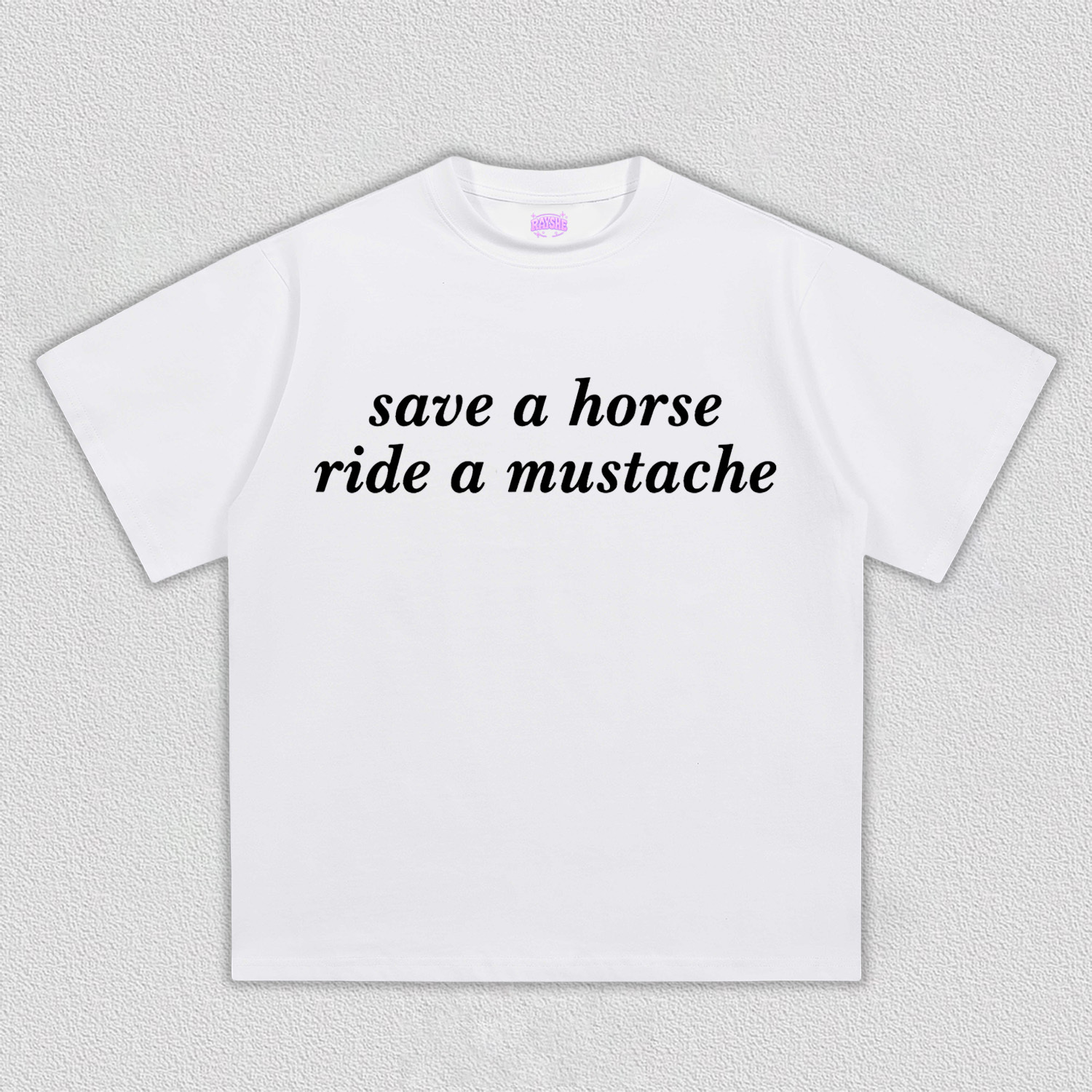 Ride A Mustache Y2K TEE