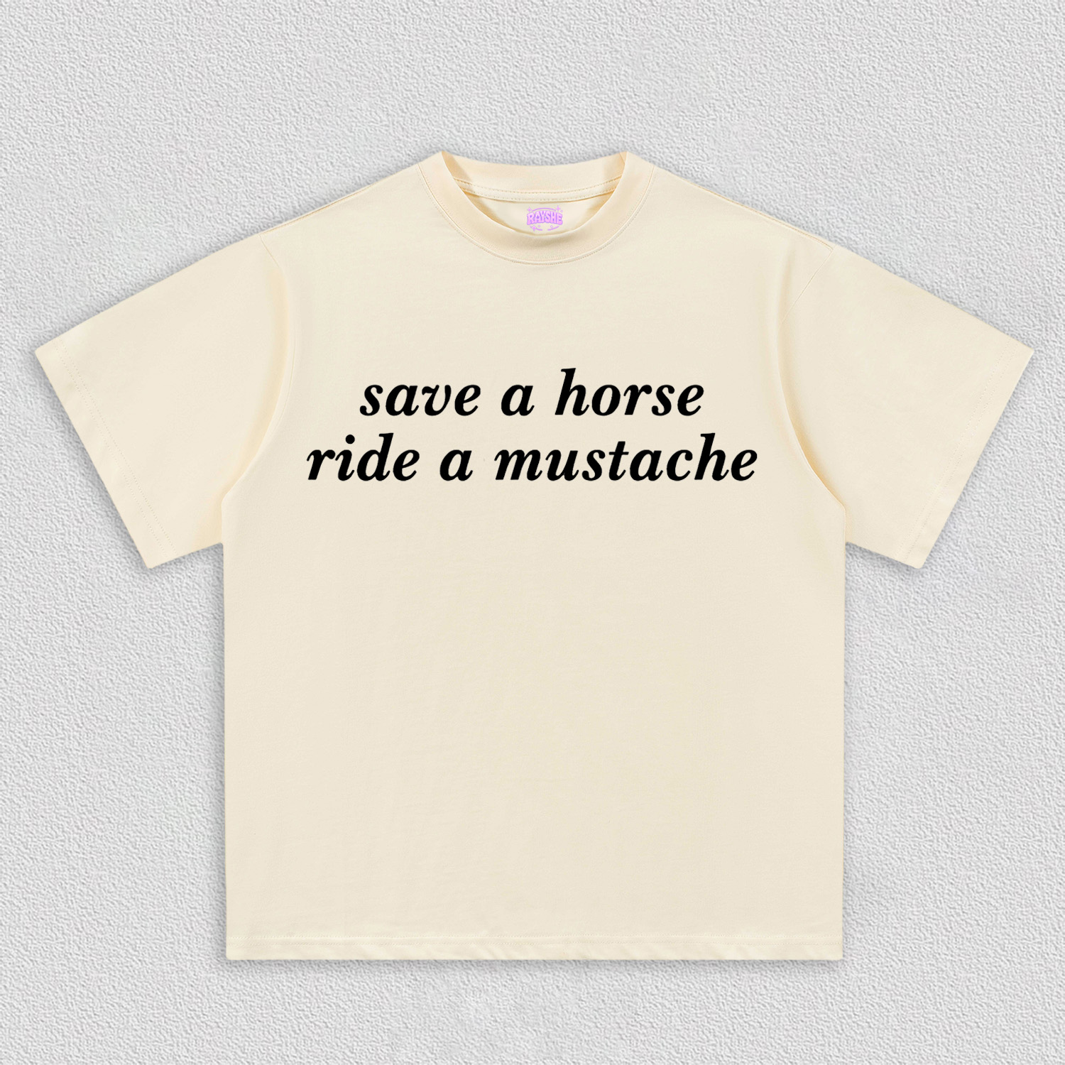 Ride A Mustache Y2K TEE