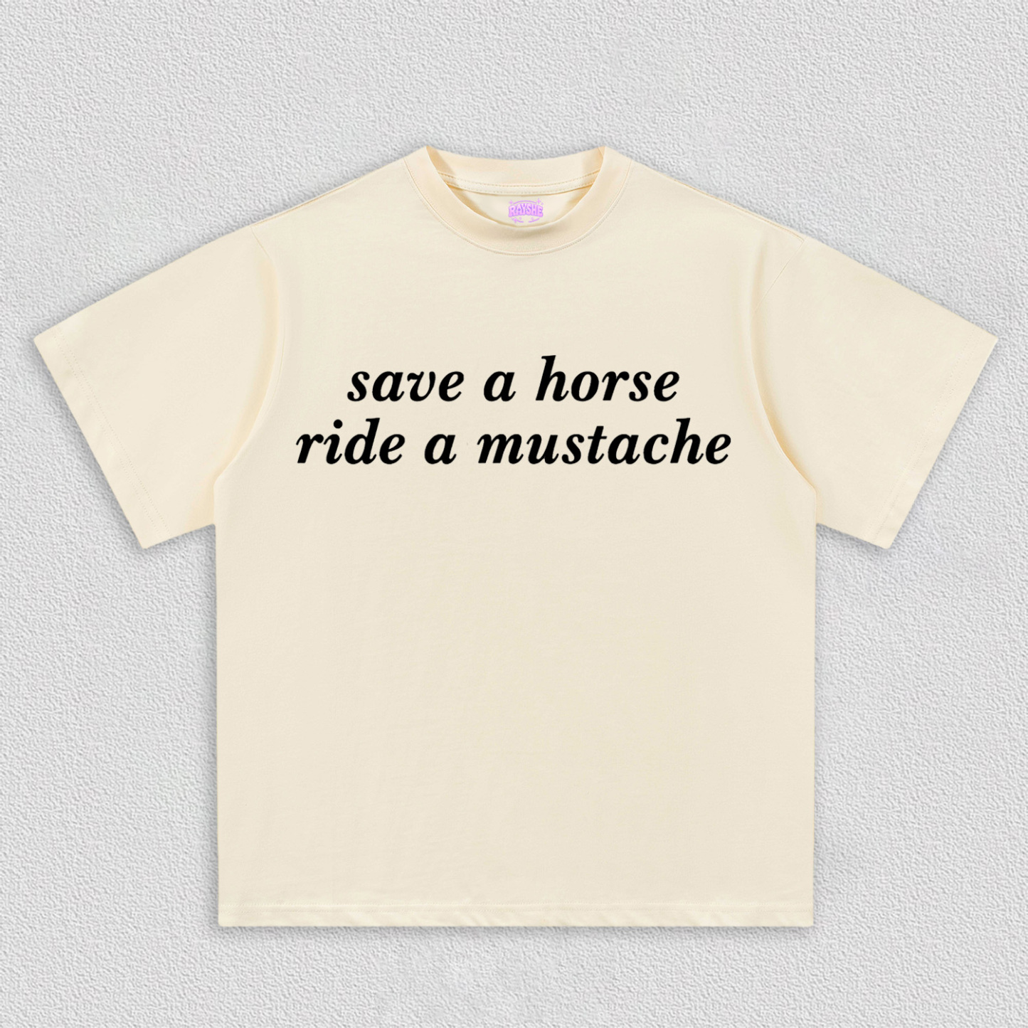 Ride A Mustache Y2K TEE