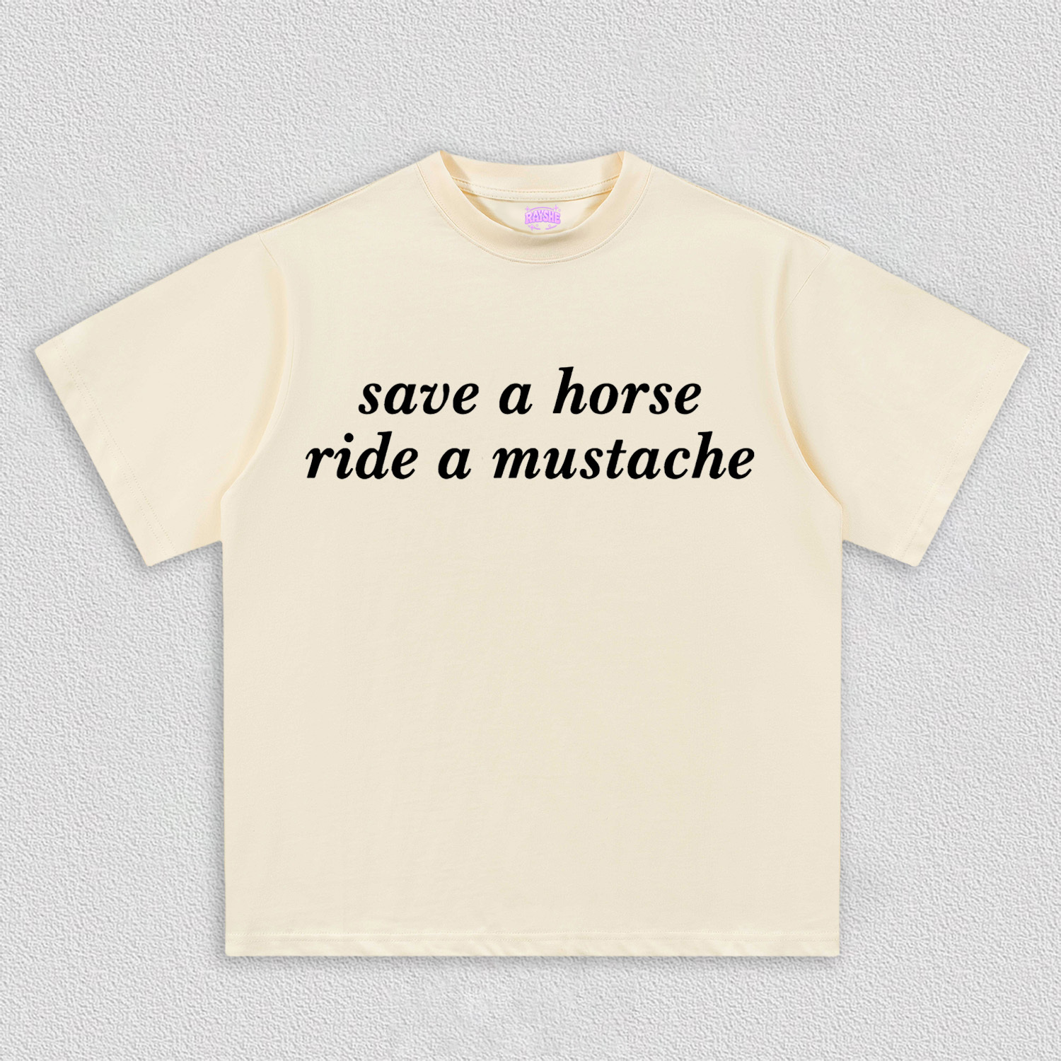 Ride A Mustache Y2K TEE